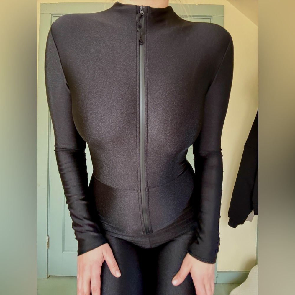 Good American High Shine Compression Catsuit NEW Hard To Find